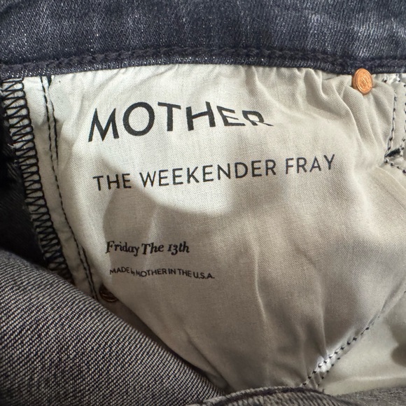 Mother the weekender Women's Gray/black Jeans sz 26 - Picture 4 of 9